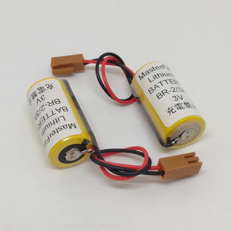 MasterFire 8 шт./лот аккумулятор для Panasonic BR-2/3A 3V 1200mAh PLC литий-ионные батареи с двумя пробки для FANUC