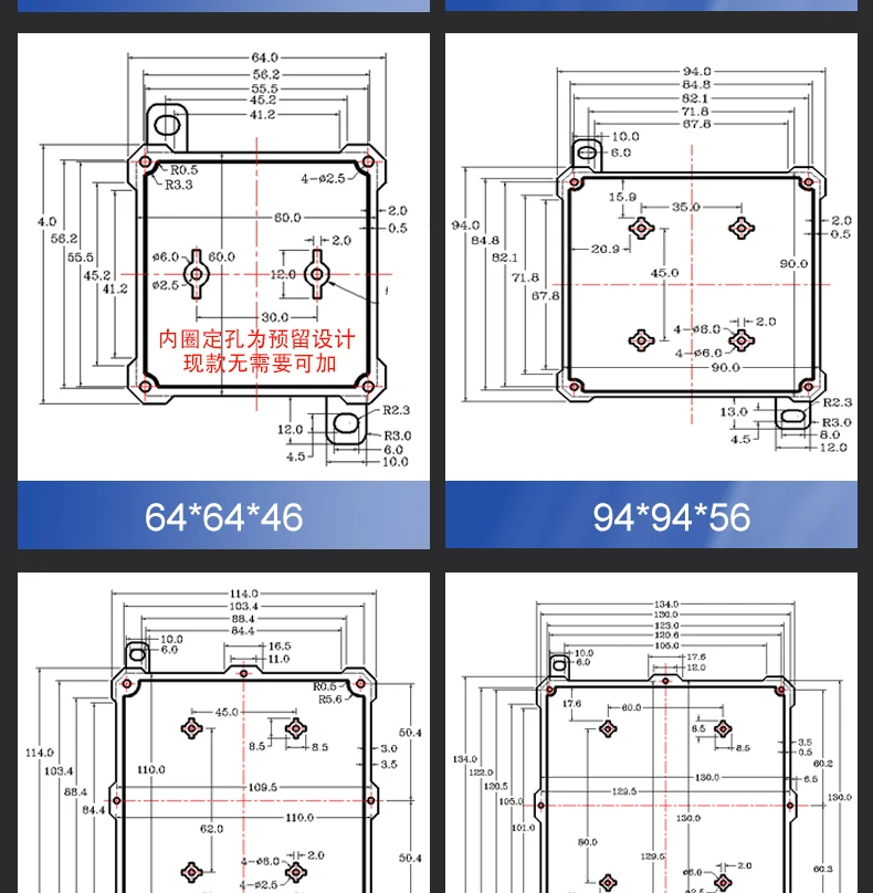 Description Picture 5 of itemIP68 Outdoor Waterproof Junction Box 2/3/4 Way Connector Terminal Block Case With Termina for Electrical Wiring Accessories