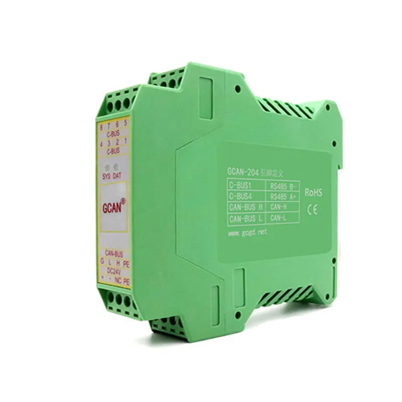 Промышленный ранг Modbus RTU в CAN АВТОБУС конвертер шлюз с din-рейкой GCAN-204