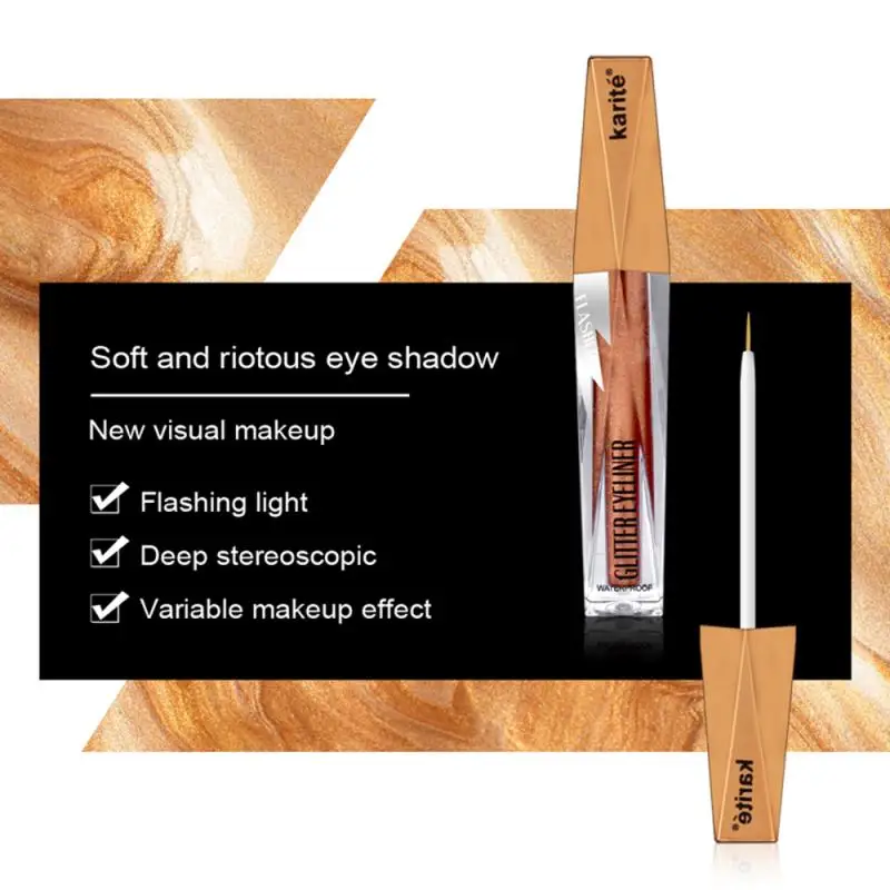 Kiss beauty 6 красочная подводка для глаз водостойкая не Цветущая блестящая подводка для глаз с блестками подводка для глаз Стойкая подводка для глаз