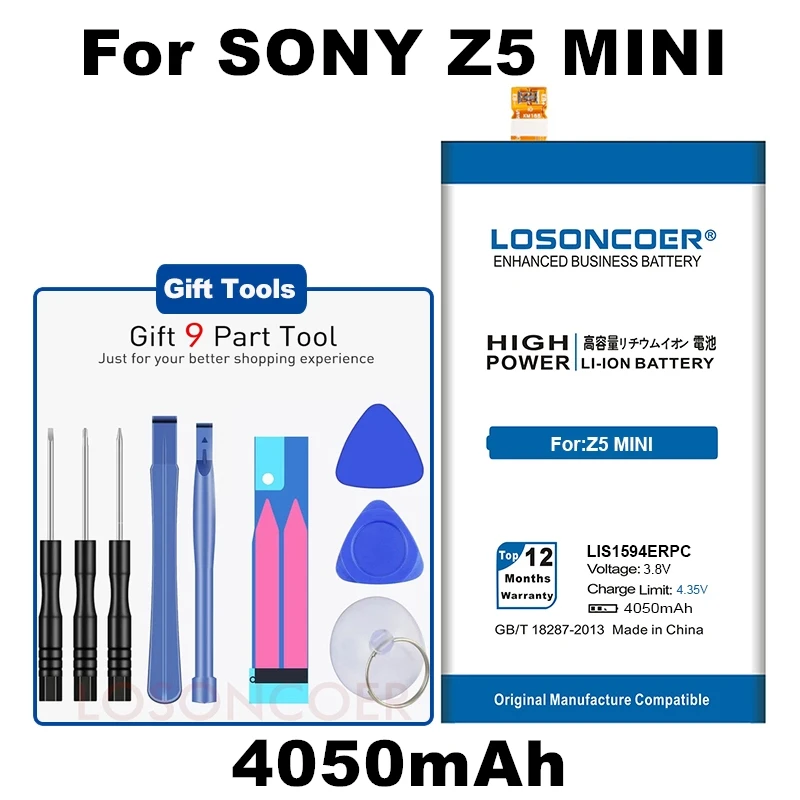 LOSONCOER 4050 мА/ч, LIS1594ERPC Батарея для sony Xperia Z5 мини Z5 компактный E5823 E5803 XA ультра C6 F3216Xc F3216 F3215 Xmini F5321