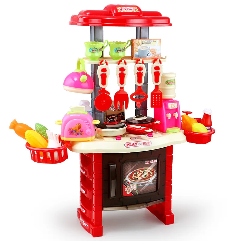 

Children Kitchen Toy Set Play House GIRL'S Cook Cooking Baby Model Kitchenware Cut Fruit Girls Age of 3-5