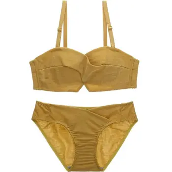 

Girl Underwear Comfortable No Steel Ring Small Chest Gathered Adjustment Type Beautiful Back Bra Set Bra & Brief Sets