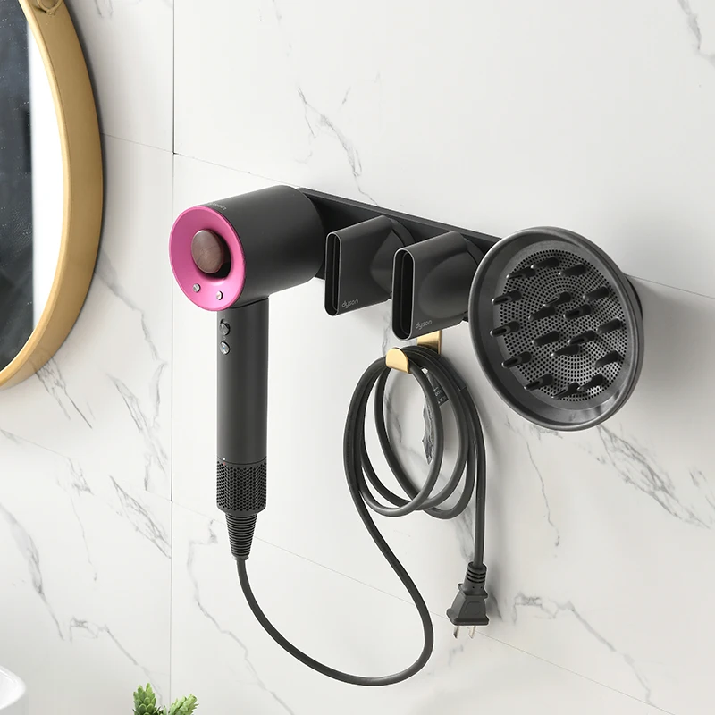 Dyson Фен Держатель Алюминиевый Настенный Кронштейн фен стойка Dyson черный Hairdrye вешалка для хранения вешалок Ванная Комната Полка Органайзер