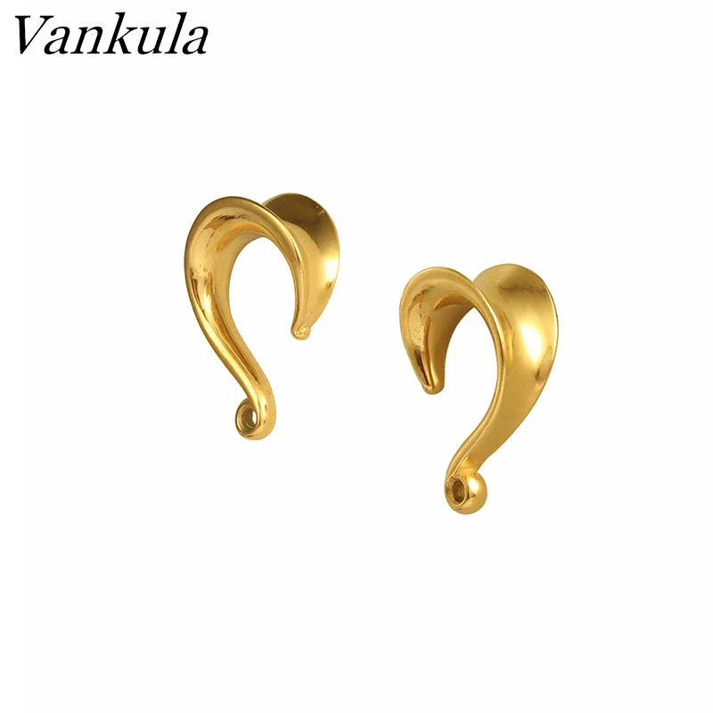 Vankula 12 шт. Новое поступление нержавеющая сталь Twist крючки PVD покрытие Подвески для ушей гири