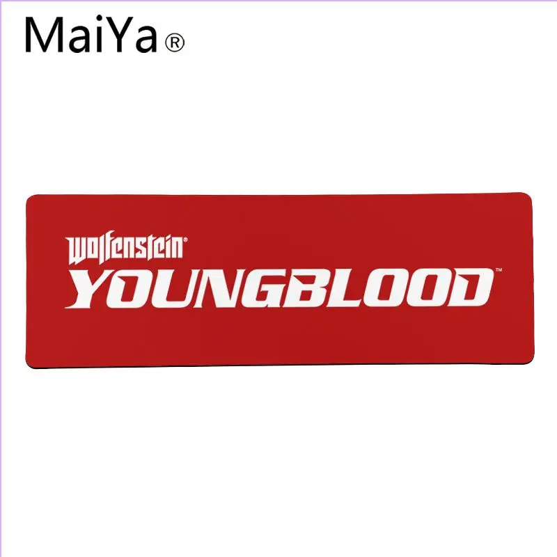Maiya высокое качество Wolfenstein Youngblood силиконовый большой/маленький коврик для мышки игра большой коврик для мыши клавиатуры коврик - Цвет: Lock Edge 40X90cm
