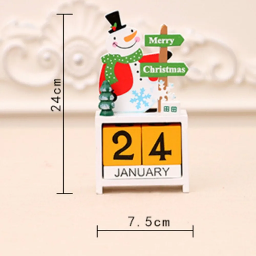 Рождественский креативный подарок деревянное оформление календарей украшения Рождественский календарь деревянное Рождественское украшение