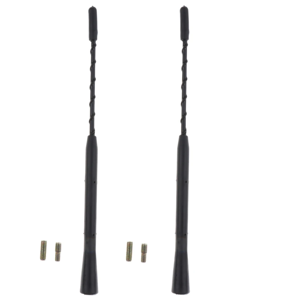 MagiDeal 2x9 ''крыша винтовой монтаж AM/FM Stubby антенна автомобиля Черный