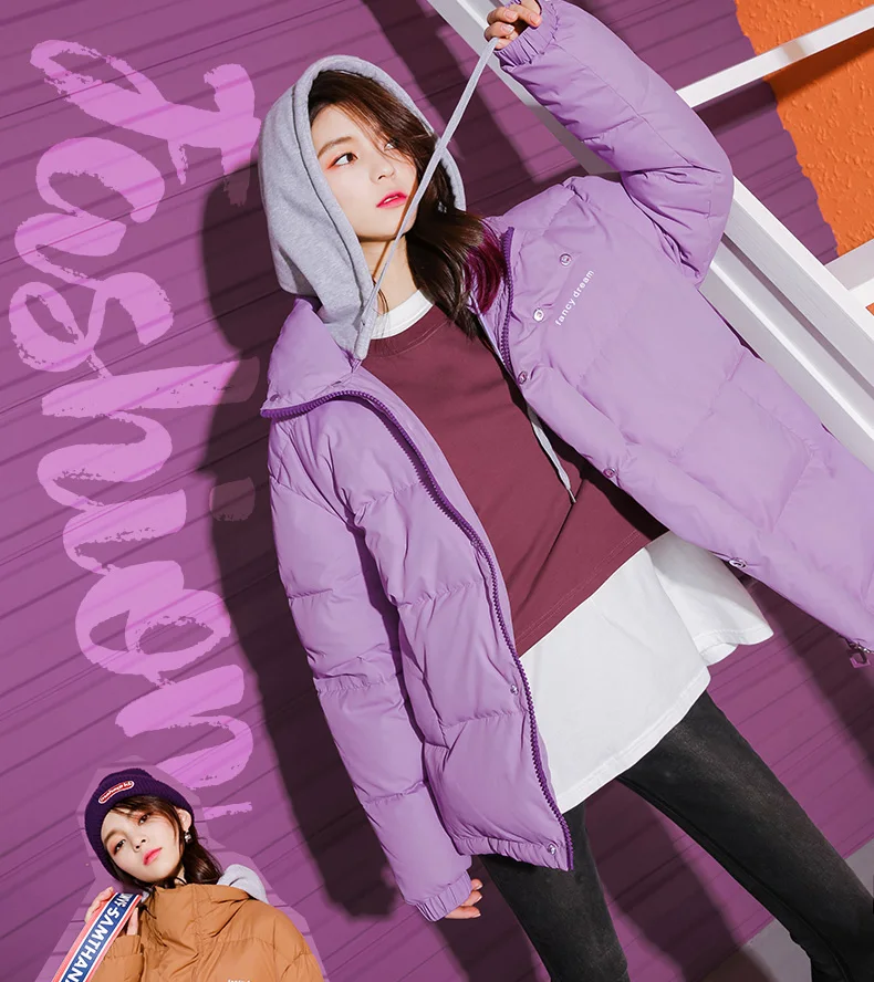 White duck down jacket female in 's new fashion coat in the fall and winter of long