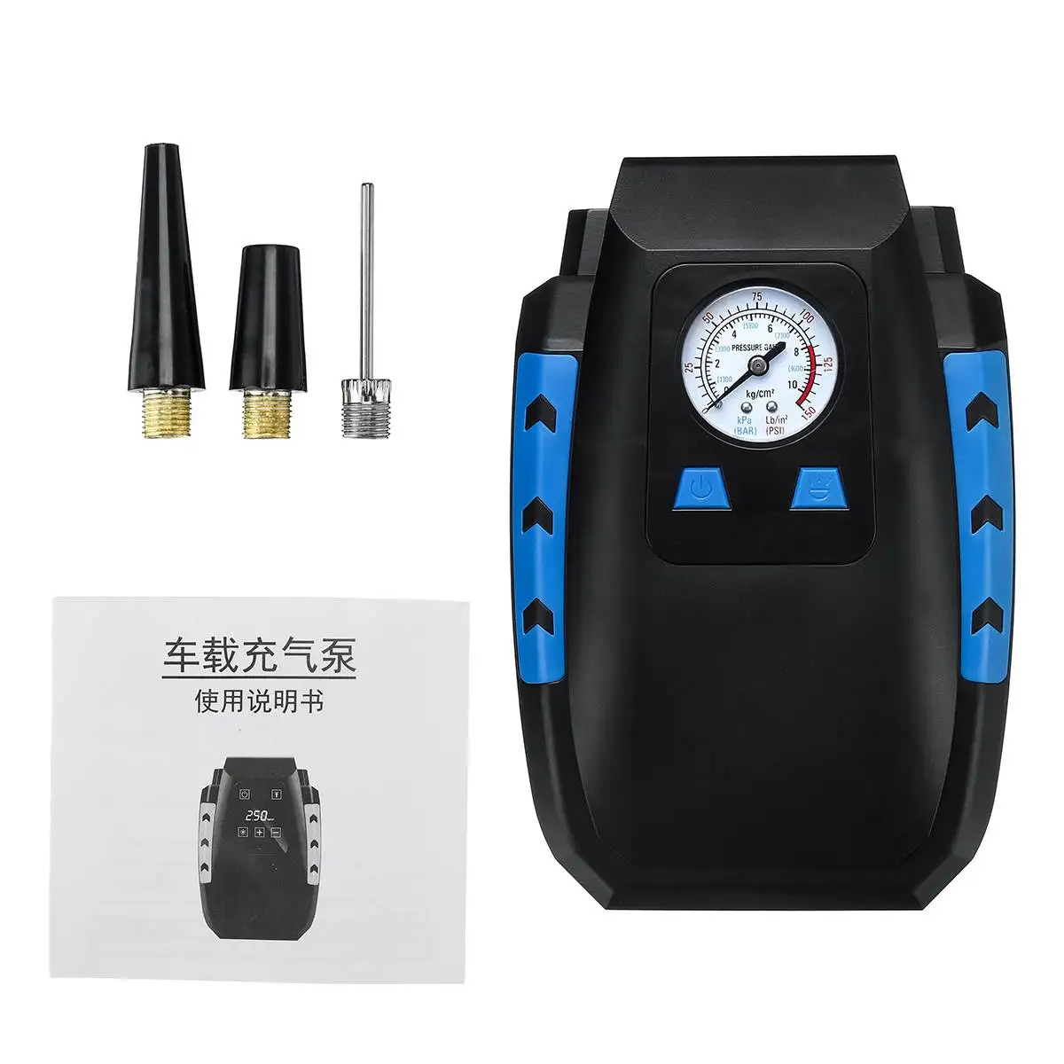 120W Digital Tire Inflator DC 12 Volt Car Portable Air Compressor Pump 150 PSI Car Air Compressor for Car Motorcycles Bicycles - Color Name: Mechanical type