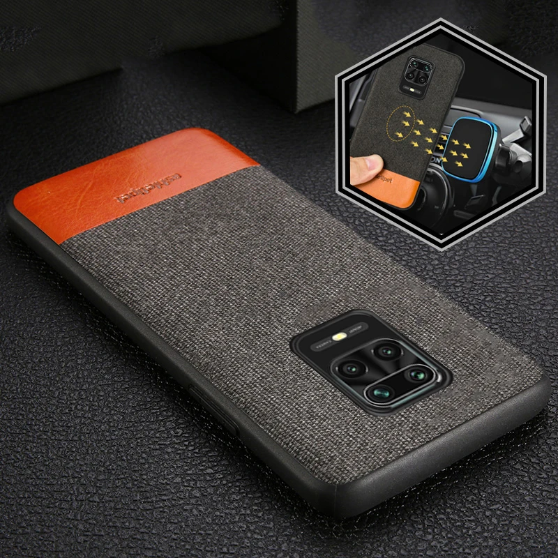 Тканевый Магнитный чехол для Xiaomi Redmi Note 9S NOTE 8 8T 4x mi 10pro мужская деловая задняя