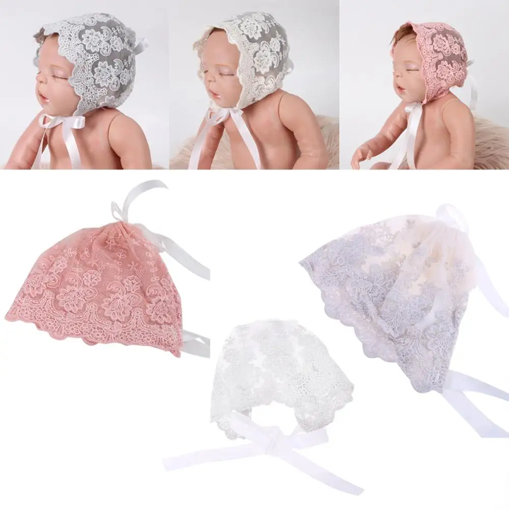 

Infant Newborn Baby Girls Kids Lace Floral Hat Cap Beanie Bonnet Hats Photo Prop