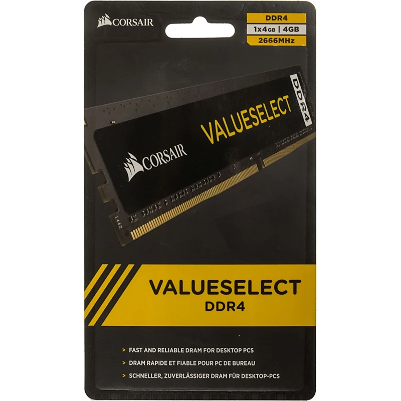 Память DDR4 4Gb 2666MHz Corsair CMV4GX4M1A2666C18 RTL PC4-21300 CL18 DIMM 288-pin 1.2В