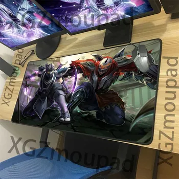 

XGZ Customized Large Gaming Mouse Pad Black Lock Edge Anime Ninja Assassin HD Internet Cafe Computer Keyboard Table Mat Non-slip