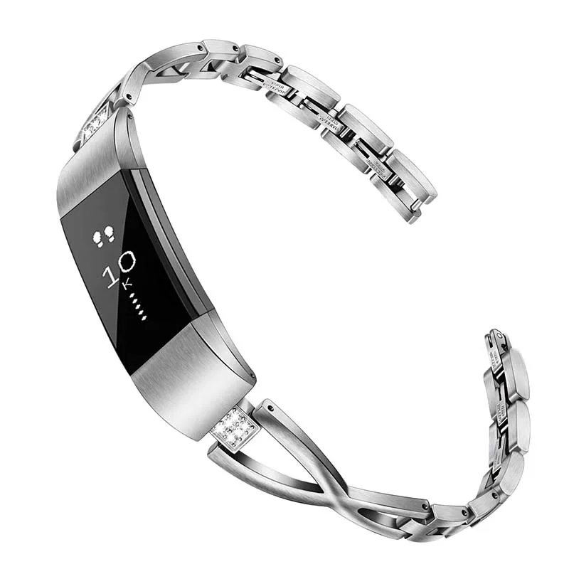 Ремешок с бриллиантами из нержавеющей стали и страз для Fitbit Alta/Alta hr/Alta Ace Smart сменный ремешок для наручных часов Ремешок Браслет