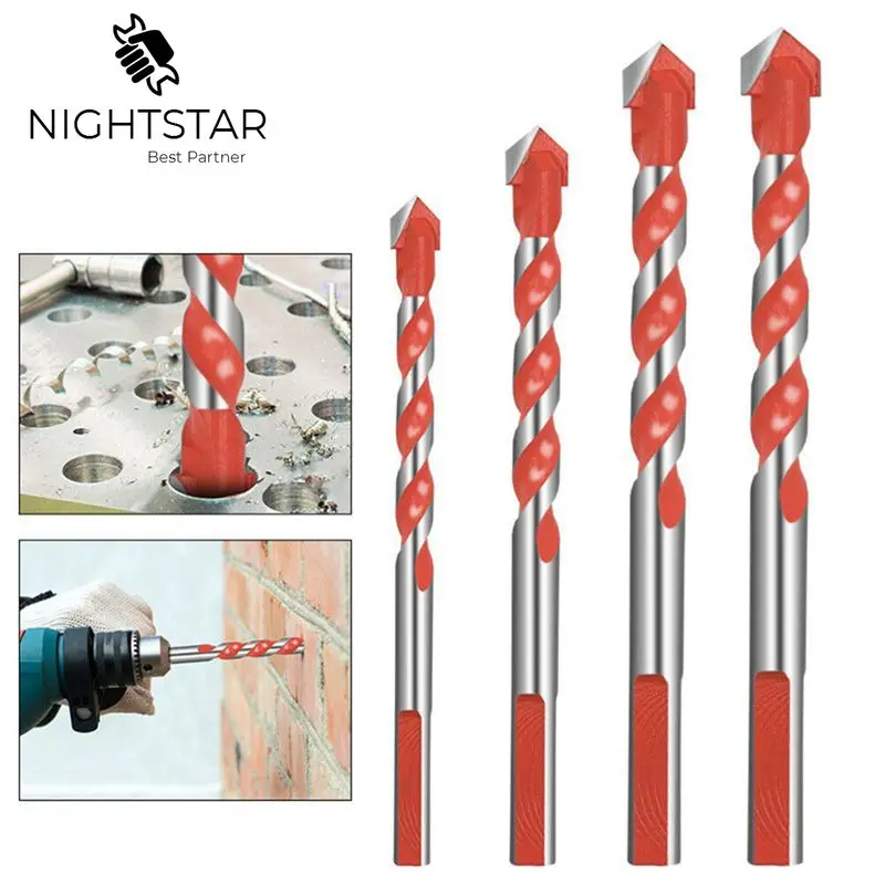 4 шт. сверла для плитки треугольные сверло керамики бетона карбида вольфрама