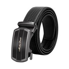 

Men's Belts Luxury Brand Fashion Cowhide Genuine Leather Strap Black Belts for Men Male Automatic Buckle