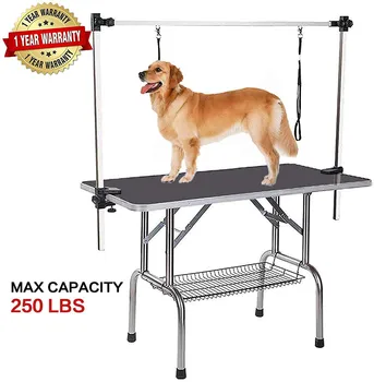 

Pet Products Pets Steel Suspension Grooming Bracket with Sling adjustable Metal Table arm Support Dog Cat Holder Bath Desk