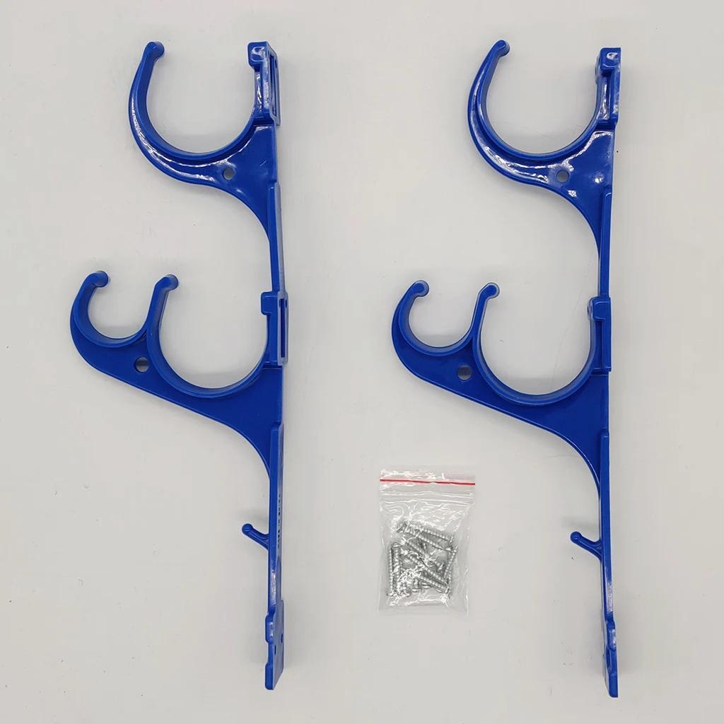 2x Swimming Pool Hook Garden Hanger For Telescoping Pole Brushes, Net Leaf Rakes