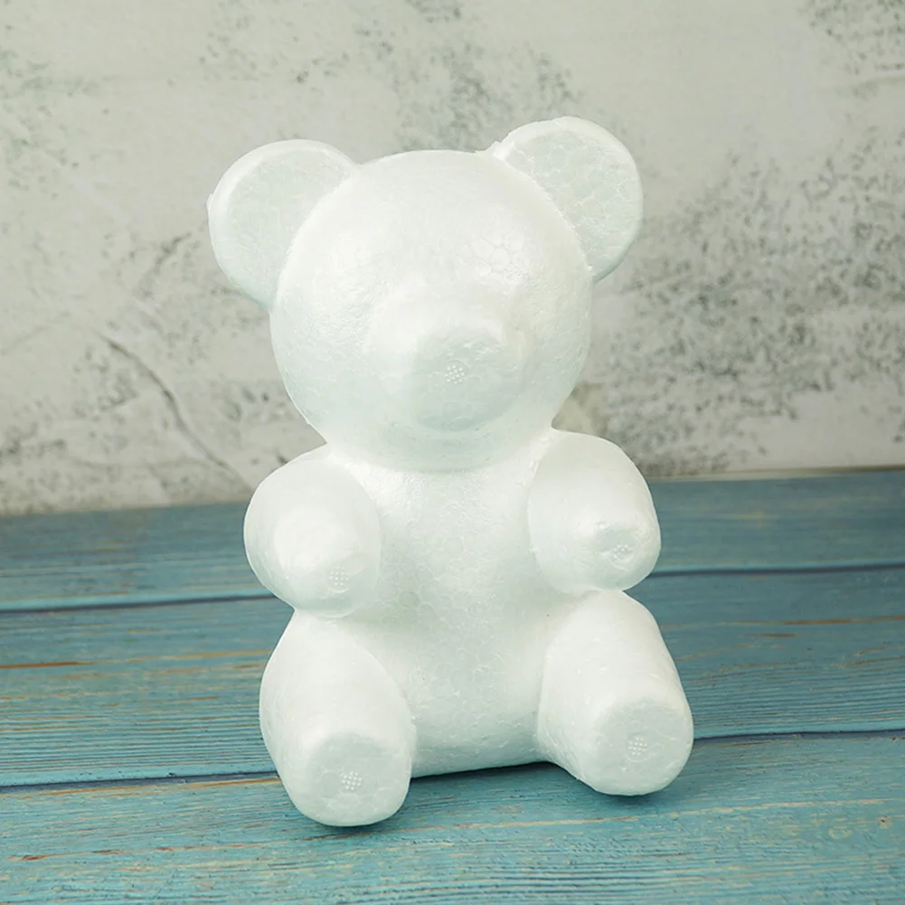 Игрушки из пенопласта Роза медведь Моделирование DIY ремесло Валентина вечерние украшения поставки подарок DIY ремесло игрушка белый медведь из пенопласта