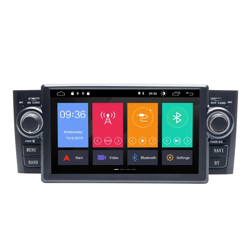 Авторадио 1Din Android 9,0 автомобильный DVD gps Navi для Fiat Grande Punto Linea 2007-2012 мультимедиа головное устройство OBD Bluetooth DVR DSP RDS