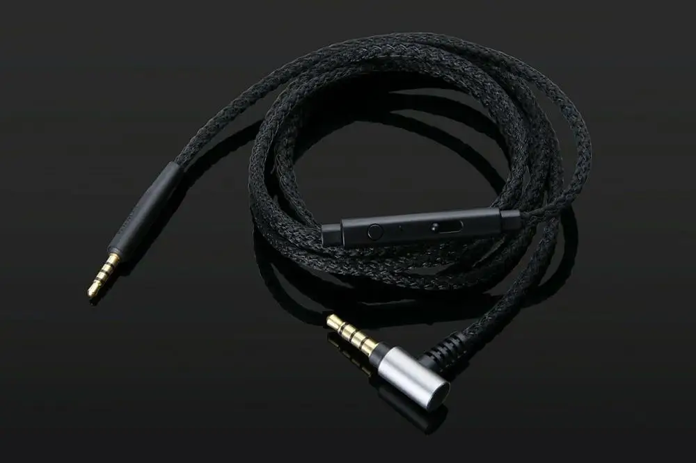 Silver Audio Cable With Mic Remote For JBL EVEREST 300 700 310 710 310GA 710GA 750NC J56BT Headphone