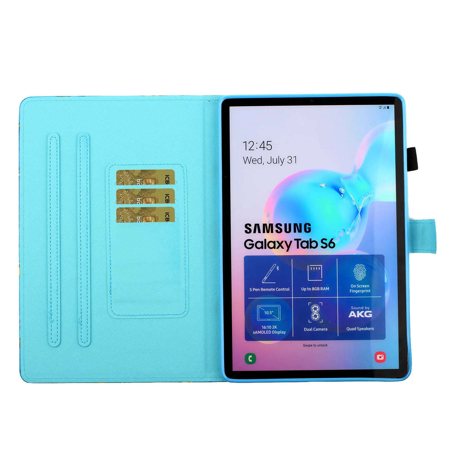 Чехол Fundas Capa для Samsung Galaxy Tab S6 10," SM-T860 SM-T865 чехол_ магнитные и слоты для карт и мягкая задняя крышка и умный просыпающийся сон