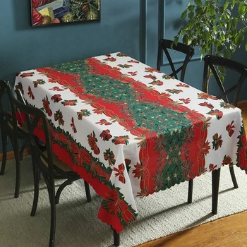 

2020 Merry Christmas decorations Christmas polyester printed tablecloths Christmas table decorations antifouling tablecloths