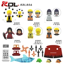 

DIY figuras Naruto Minifigure Kyuubi Jigsaw Puzzle Assembled Ninja Building Block Toy Educational Building Block Minifigure Gift