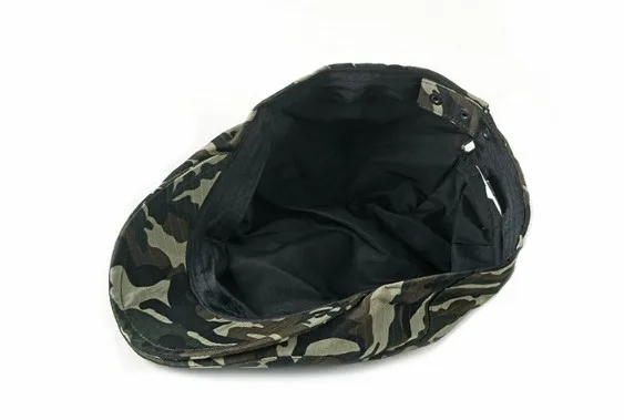 Камуфляжный Берет Корейская мода Bere Chapeau Femme британский стиль Bone Militer шляпа femme Cappelli painter камуфляжная шляпа
