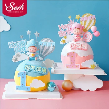 

Flower Candy Fairy Girl Happy Birthday Children Cake Topper Decoration for Party Supplies Baking Lovely Gifts