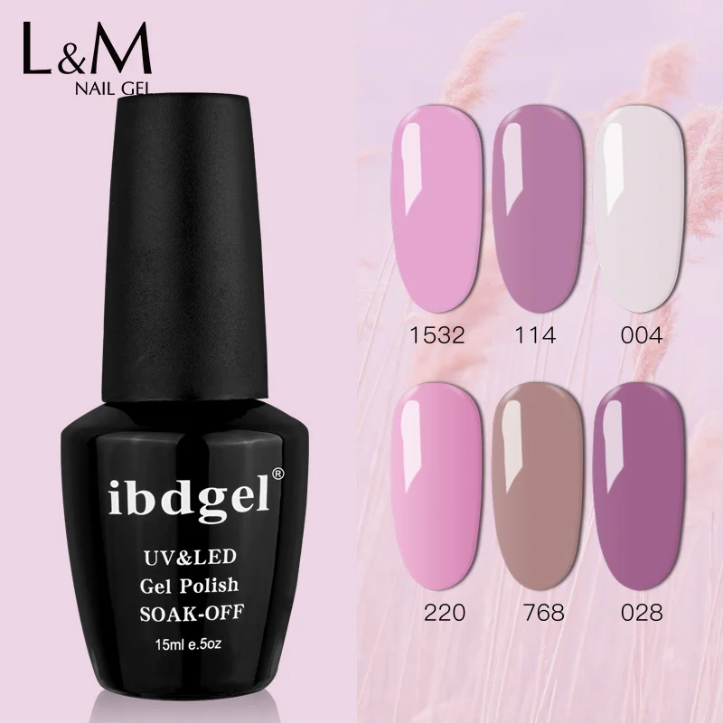 Гель лак для ногтей розового цвета 15 мл|color gel|base topsoak off |