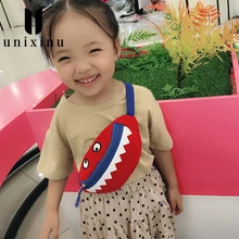 Детские повседневные маленькие милые сумки через плечо с объемным рисунком из мультфильма, детские мини-сумки для девочек, простая сумка через плечо на молнии с крышкой