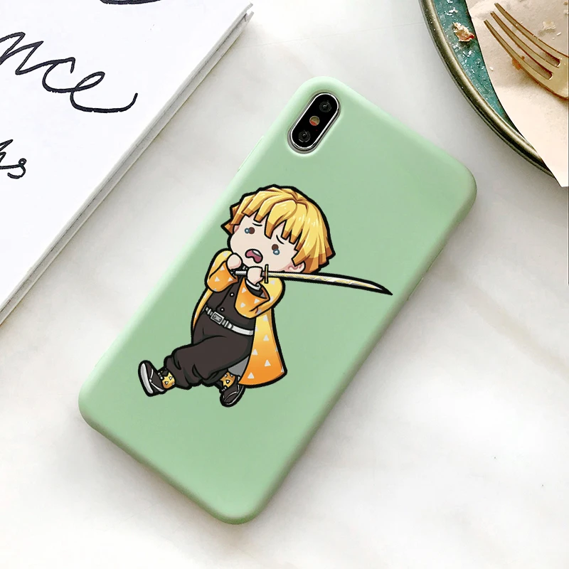Nezuko Kamado Chibi Kimetsu No Yaiba чехол для телефона прозрачный мягкий Tpu чехол для iPhone 6S 6 7 8 Plus X Xs Max Xr силиконовый чехол для телефона - Цвет: 128