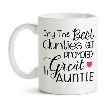 

Only The Best Aunties Get Promoted To Great Aunt Mug Milk Beer Mugs Cup Travel Beer Cup Porcelain Coffee Mug Tea Cups
