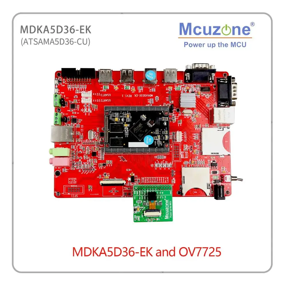 MDKA5D36-EK-C70 1024*600 Кепки TP на тонкопленочных транзисторах на тонкоплёночных транзисторах ЖК-дисплей, SAMA5D36 ATSAMA5D36 Cortex-A5, 256MB DDR2, дуальный Ethernet, 6 xUART, WI-FI, OV7725 камера, QT