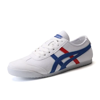 

white Men's fashion casual shoes breathable lightweight board shoes women sports canvas trend couple shoes lace wear comfortable