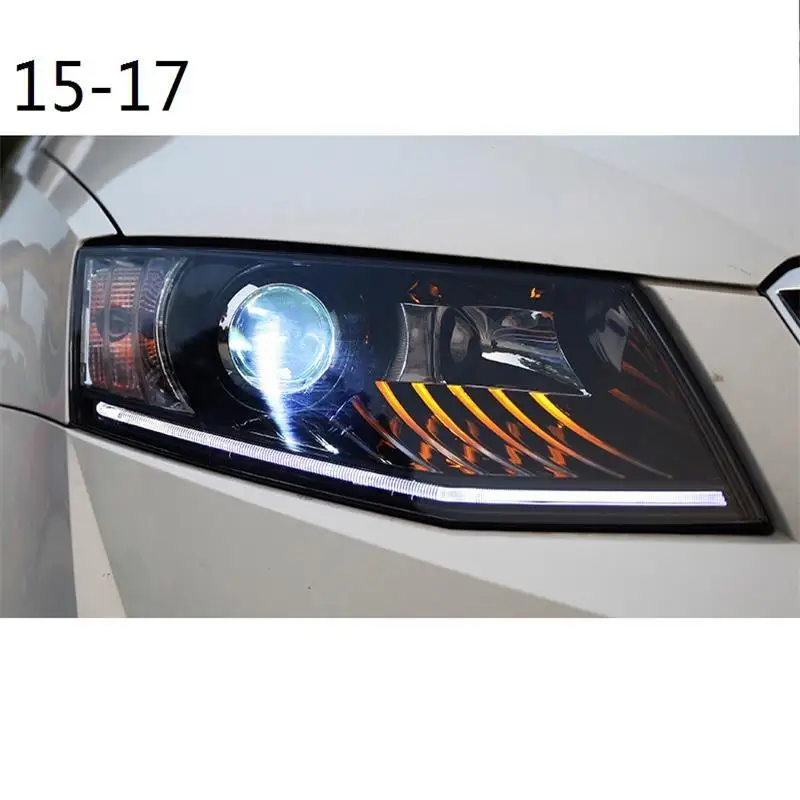 Автомобильные дневные ассессуары, запчасти, Drl, боковой указатель поворота, светодиодные ходовые фары, автомобильные фары в сборе 17 18 для Skoda Octavia