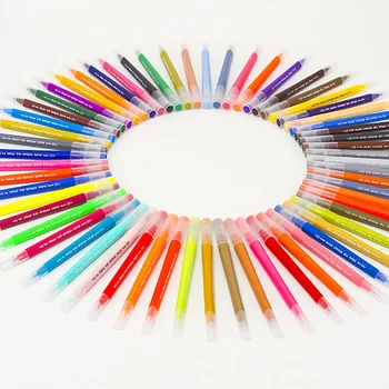 

24 Color Watercolor Dual Tip Brush Markers Calligraphy Fineliner Pen For Coloring Books Painting Drawing Art Supplies Stationery