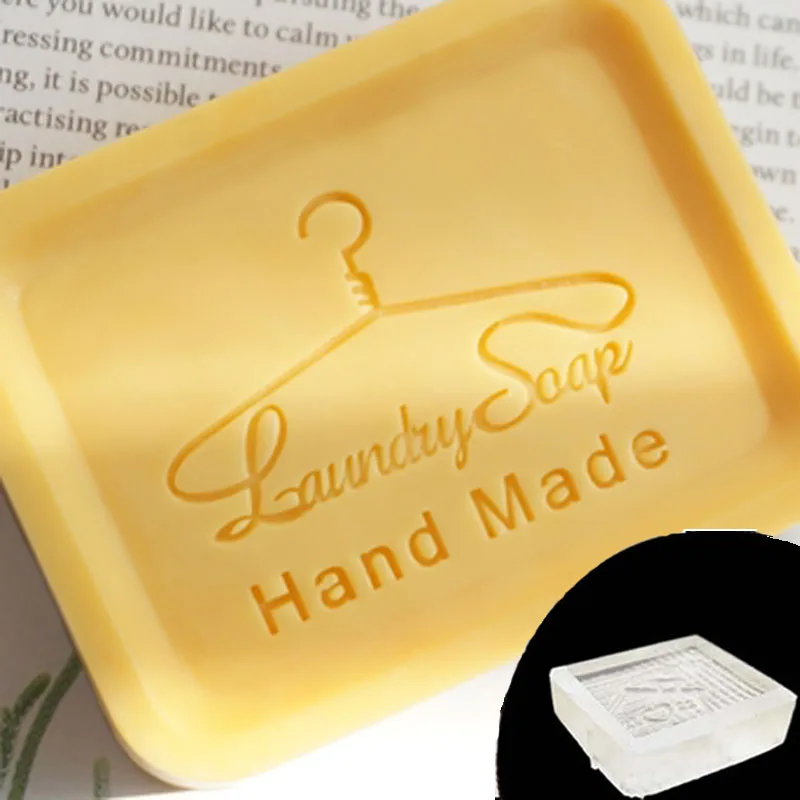 Handmade Letter Resin Soap Stamp Mold, Natural Pattern, Acrylic, Mini, Seal, DIY, 50x40mm