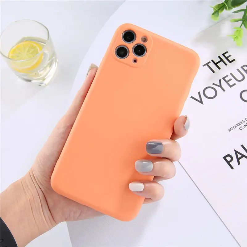 Lovebay мягкий жидкий силиконовый чехол для телефона для iPhone 11 11 Pro Max карамельный цвет сплошной ТПУ задняя крышка для Apple iPhone 11 чехол оболочка - Цвет: O