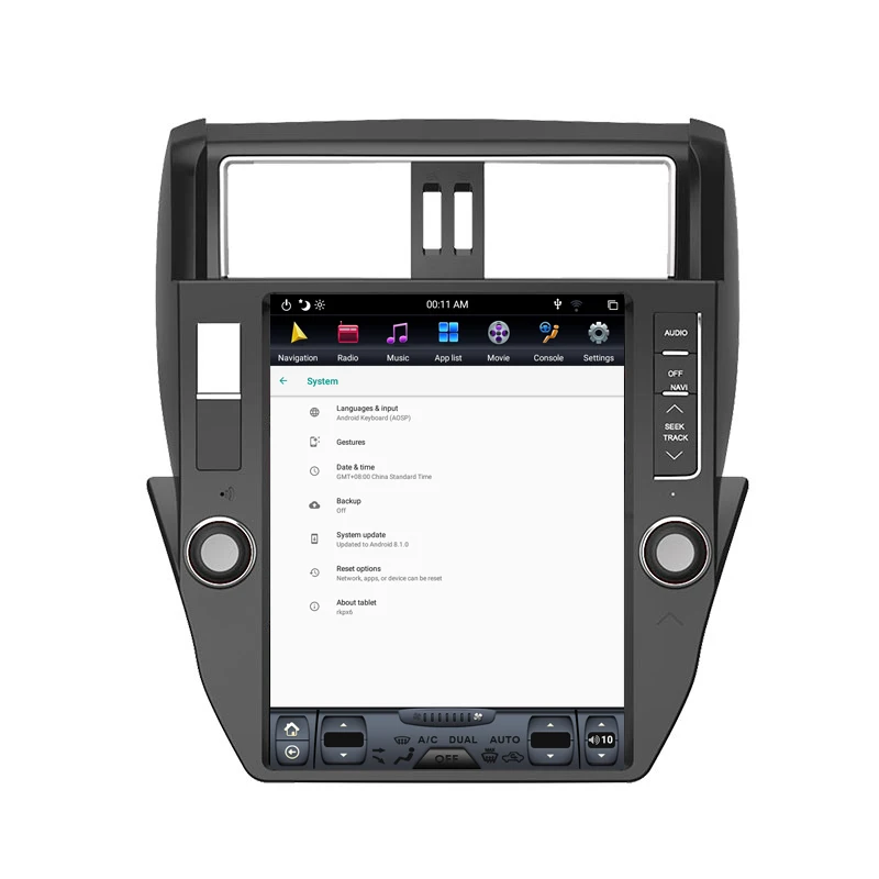 Android 9,0 Tesla вертикальный экран gps навигация для TOYOTA LAND CRUISER Prado150 2010 аудио плеер 12,1 дюймов 1920*1080 блок