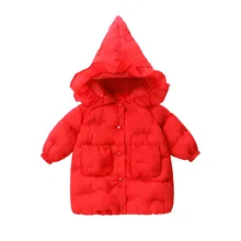 Зимний комбинезон для детей от 0 до 2 лет, 50% утиный пух, куртка для девочек, пальто Зимняя парка, зимний комбинезон для маленьких мальчиков, зимняя одежда