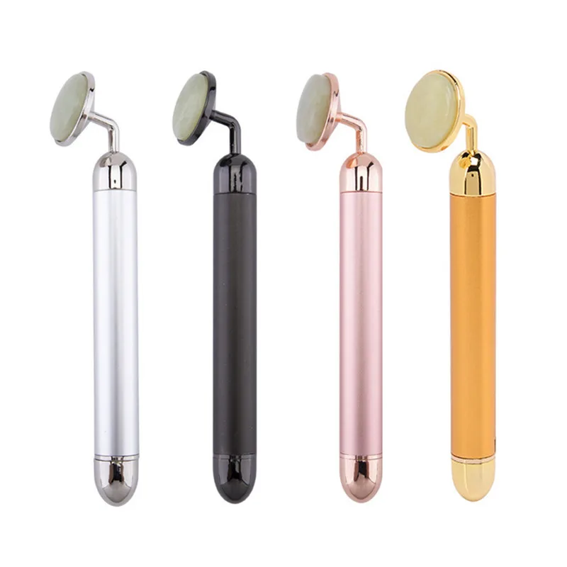 

Natural Rose Quartz Facial Massage Crystal Stone Body Jade Massager Derma Roller Skincare Ice Roller Wrinkle Removal Beauty Tool