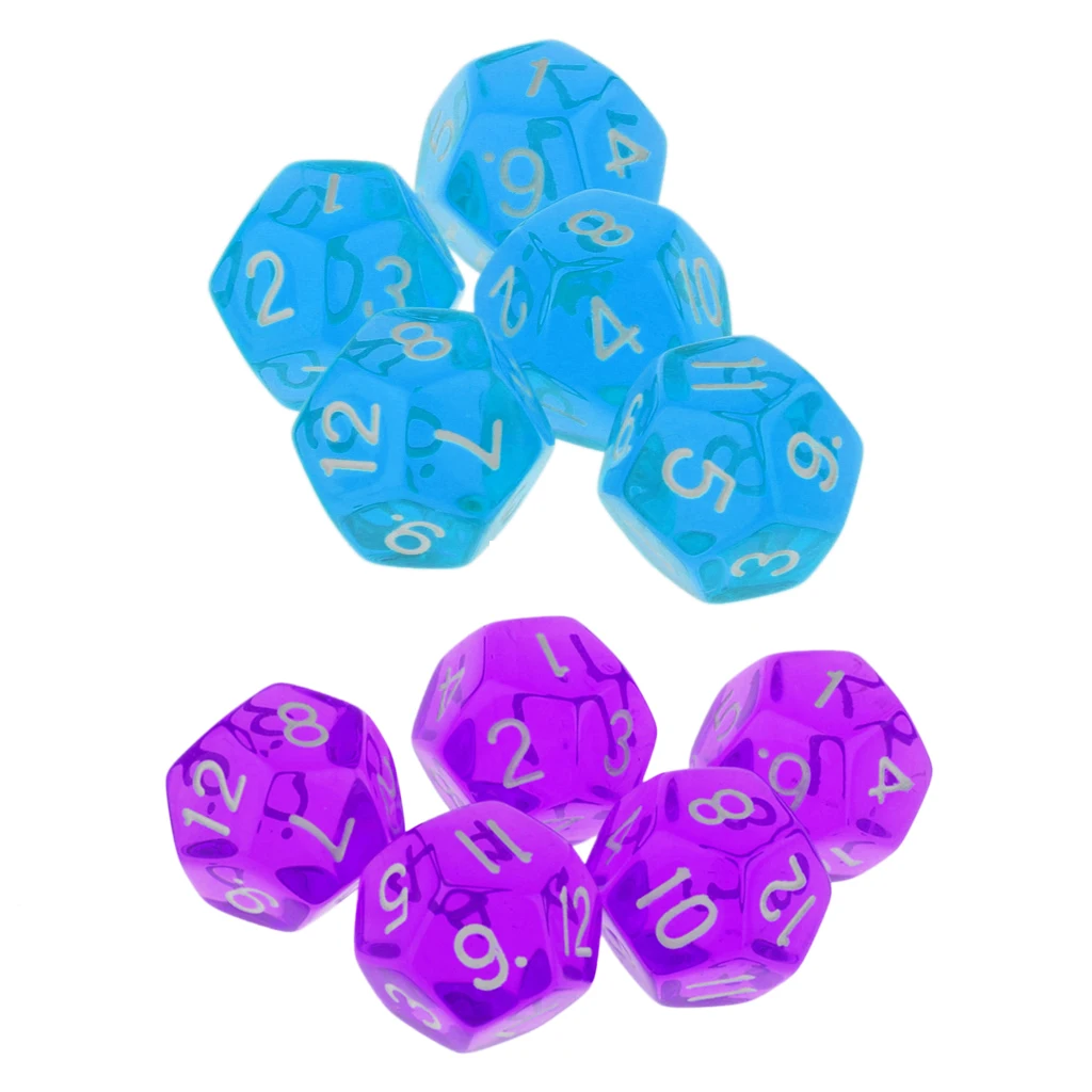 10 шт. D12 кубиков для D & TRPG MTG аксессуары настольных игр|Кубики| |