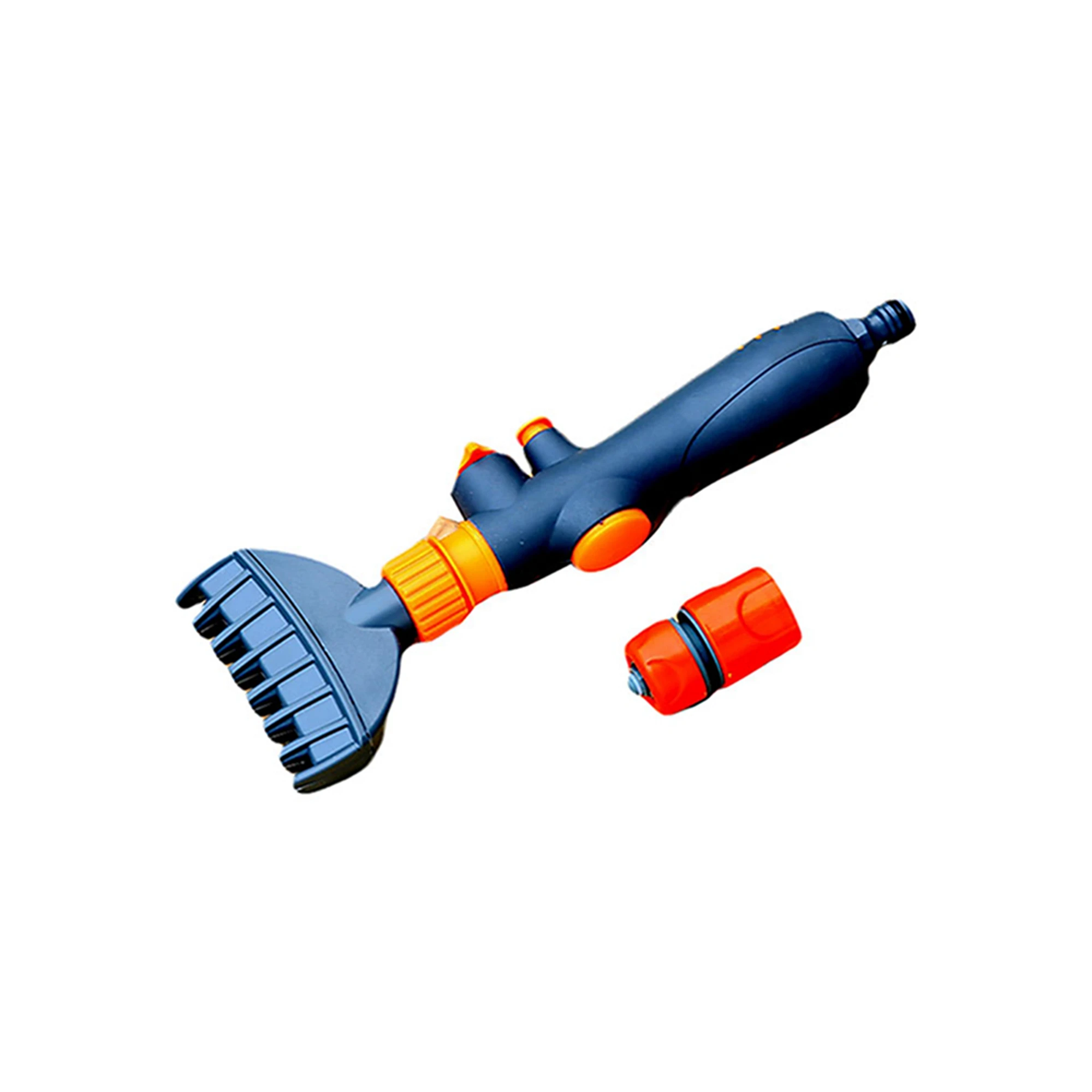 Pool Filter Element Cleaner Handheld Strainer Cleaning Brush with Water Hose Connector for Swimming Pool, Fountain