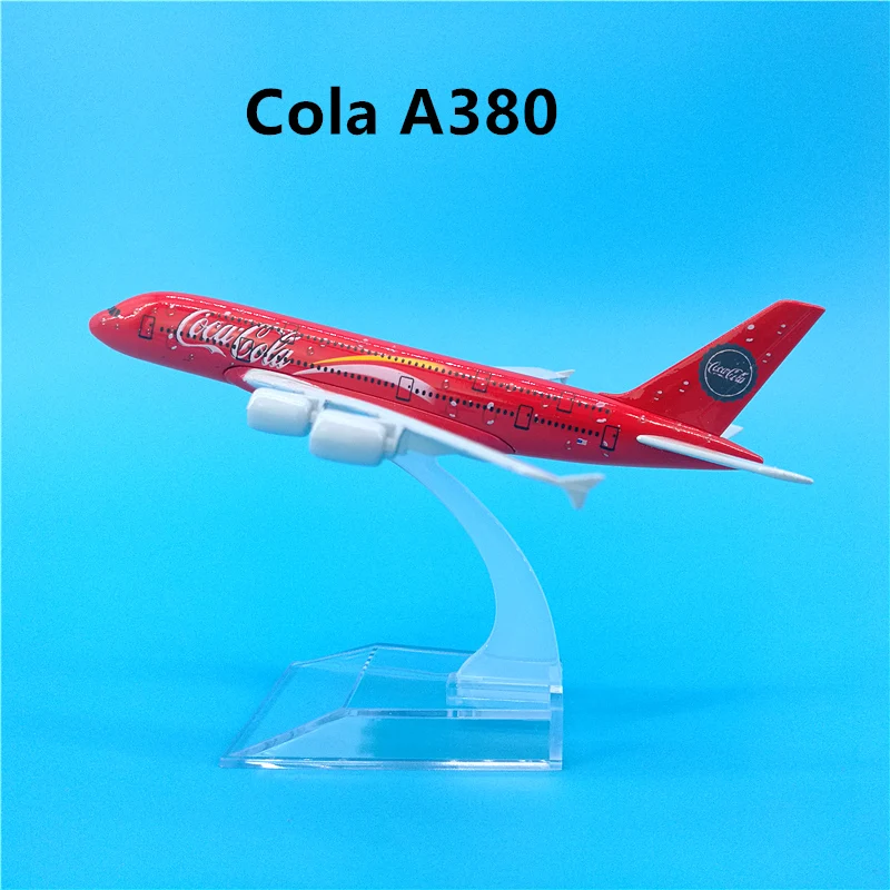 1:400 Scale 16cm Airbus A380 AIR Airways Airlines Alloy Metal Plane Model Airplanes Aircraft Gift Collectible Gifts Decoration - Цвет: Cola Painting A380