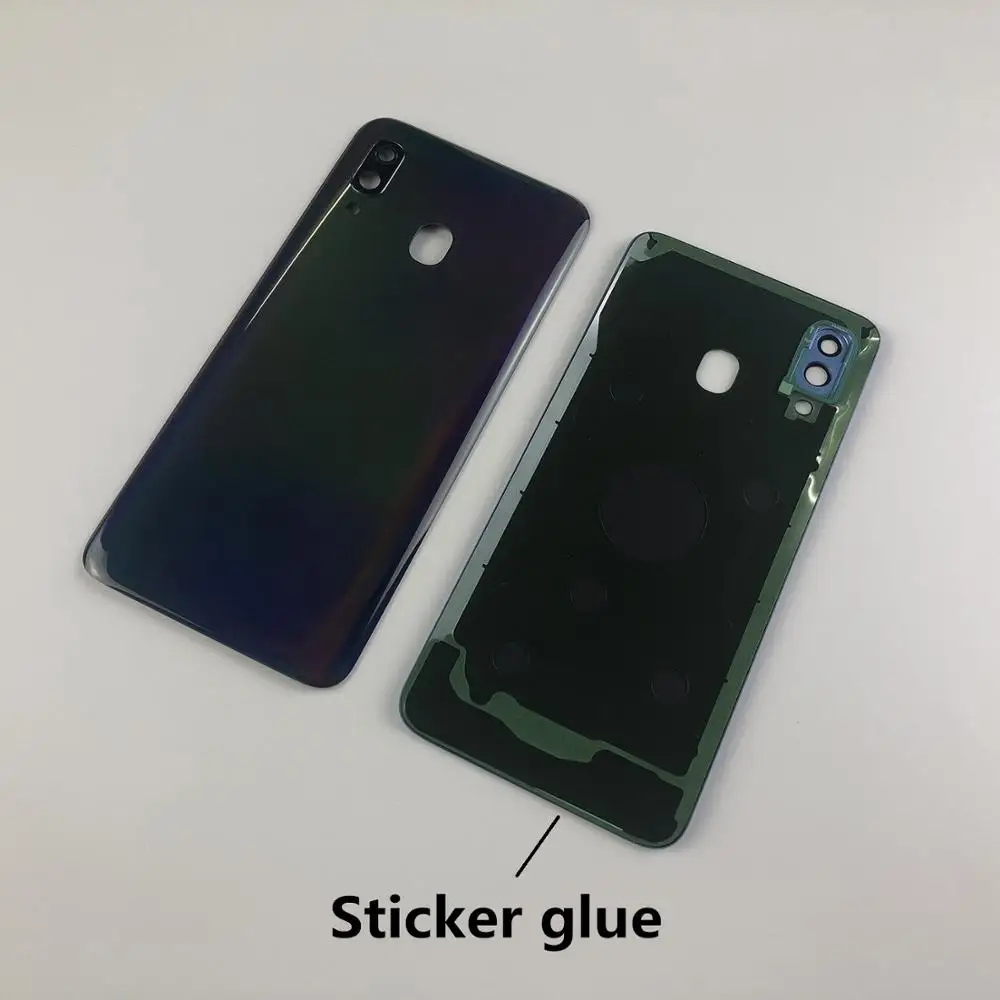 Для SAMSUNG Galaxy A40 A405 SM-A405F A405DS Корпус Батарея задняя крышка+ Камера Крышка для объектива камеры+ логотип