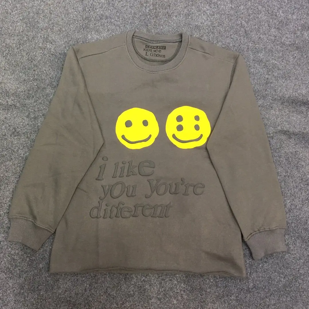 gray CPFM. XYZ худи w. W. C. D. Толстовки I like you для женщин и мужчин повседневные свободные толстовки с круглым вырезом Модные Kanye West cpfm пуловер - Цвет: gray