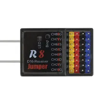 Jumper r8 receptor 16ch sbus compatível frsky d16 d8 jumper t16 t12 modo rádio controle remoto para pix px4 controle de vôo